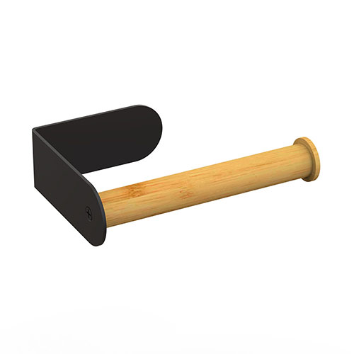 Fábrica negra del portarrollos de papel higiénico autoadhesivo de pared del inodoro del baño