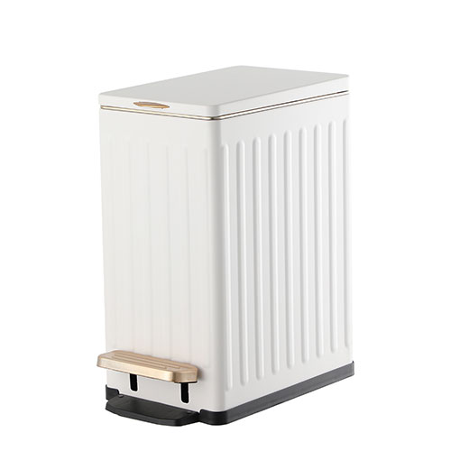 Papelera con pedal de diseño moderno y cierre suave de lujo de 12 litros