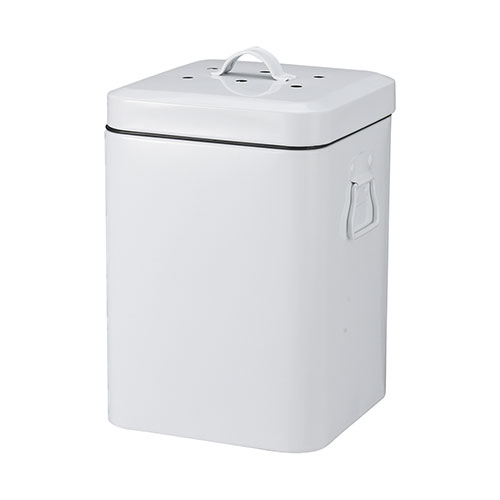 Countertop Square compost Bin for Kitchen Indoor Compost Bin for Kitchen Counter with Charcoal Filter and inner pail