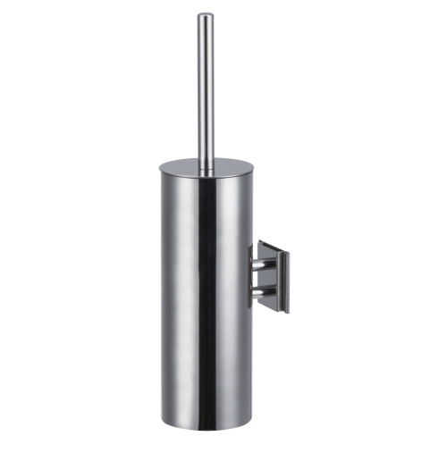 Stainless steel wall mounted toilet brush holder chrome mirror black color