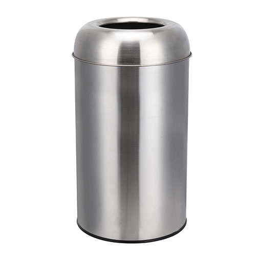 50L Open Top stainless steel shopping mall trash can