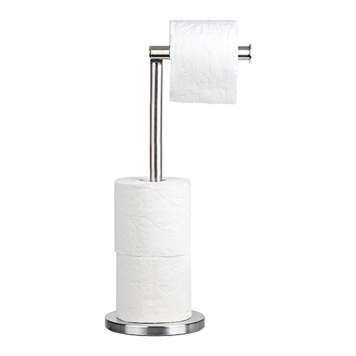 Bathroom silver black white toilet paper tissue roll holder stand