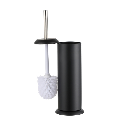 Bathroom black stainless steel silicone TPR toilet bowl brush holder