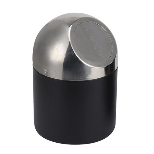 1.5L Stainlesss steel swing lid mini desk trash can