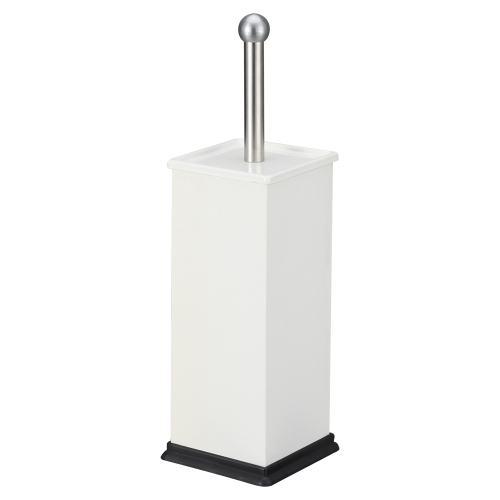 Square white chrome mirror color stainless steel toilet brush holder base