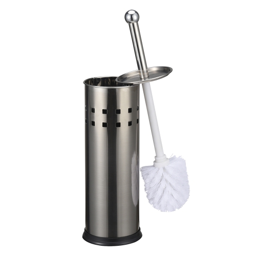 Hot popular trend mirror chrome matt color finish classic round stainless steel toilet brush holder