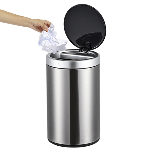 Fabricante de fábrica de cubo de basura de acero inoxidable con activación de sensor de patada