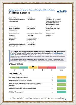 BSCI 2024 Jiangmen Shengying Hardware